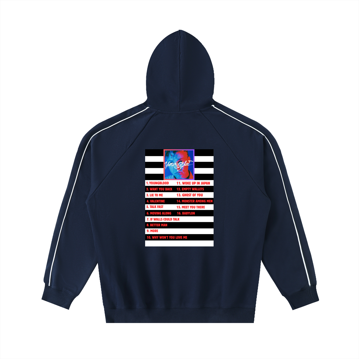 5SOS | Ashton Irwin |Youngblood Raglan Hoodie | Fan Made