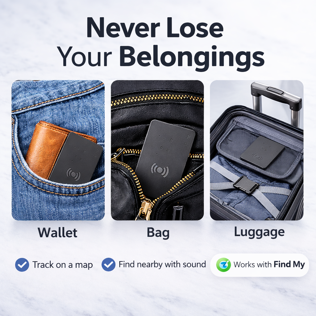 Smart Wallet Tracker Card — Apple Find My Certified | Never Lose Your Wallet Again