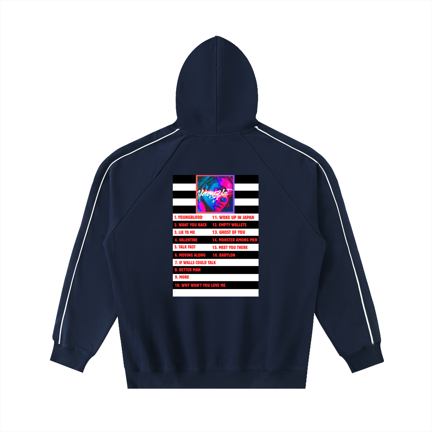 5SOS | Luke Hemmings | Youngblood Raglan Hoodie | Fan Made