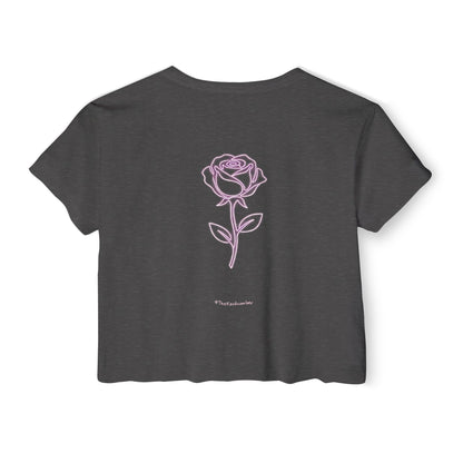 U da real art Crop Top | Pink Retro Text