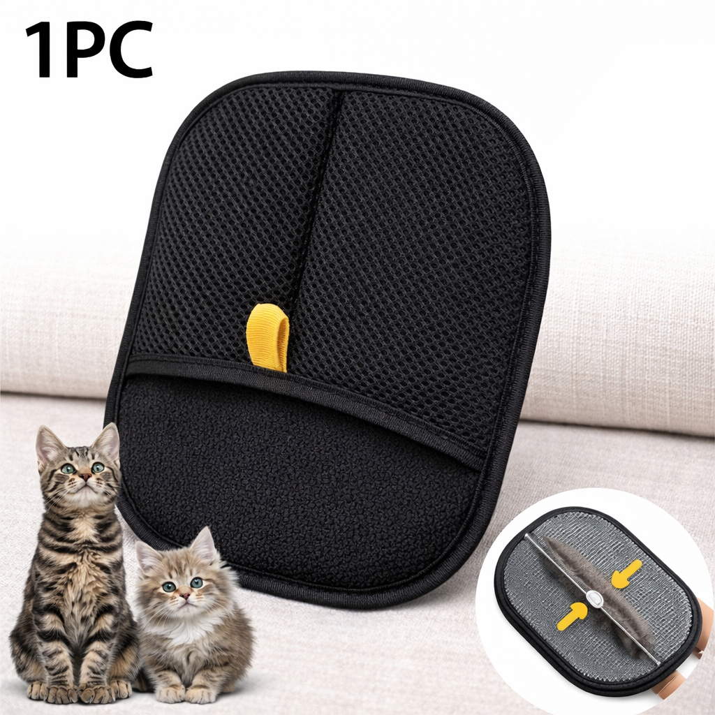 Pet Hair Removal Glove - Works on Furniture, Clothes & Carpets