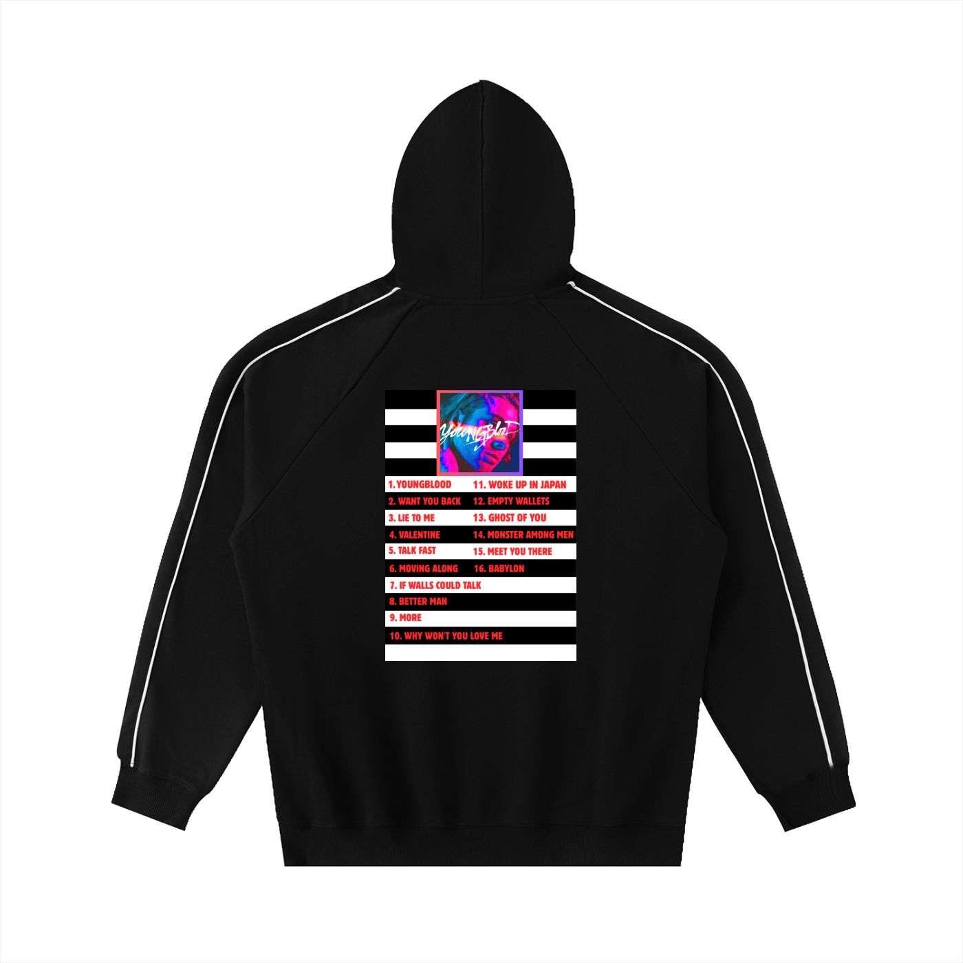 5SOS | Luke Hemmings | Youngblood Raglan Hoodie | Fan Made