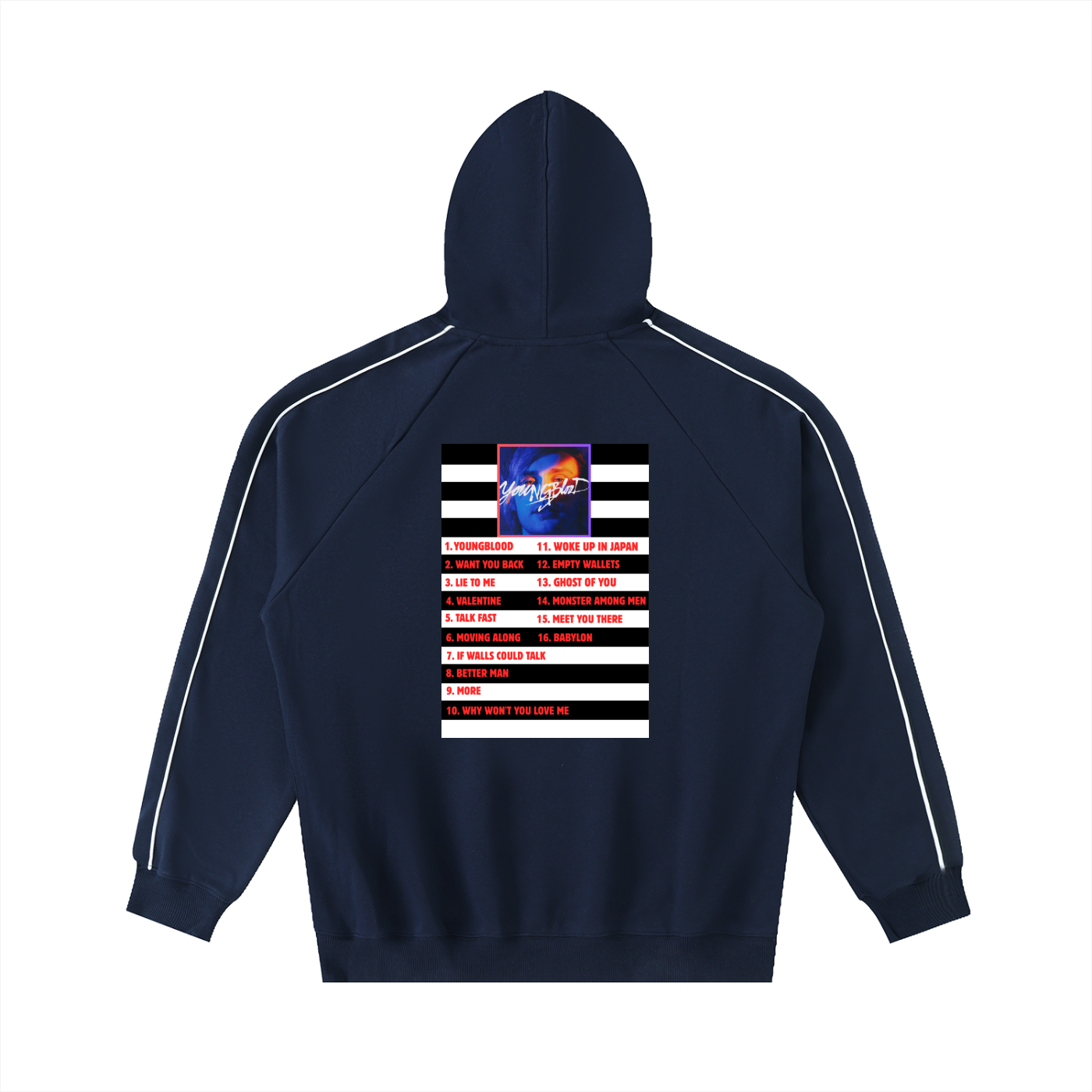 5SOS | Michael Clifford | Youngblood Raglan Hoodie | Fan Made