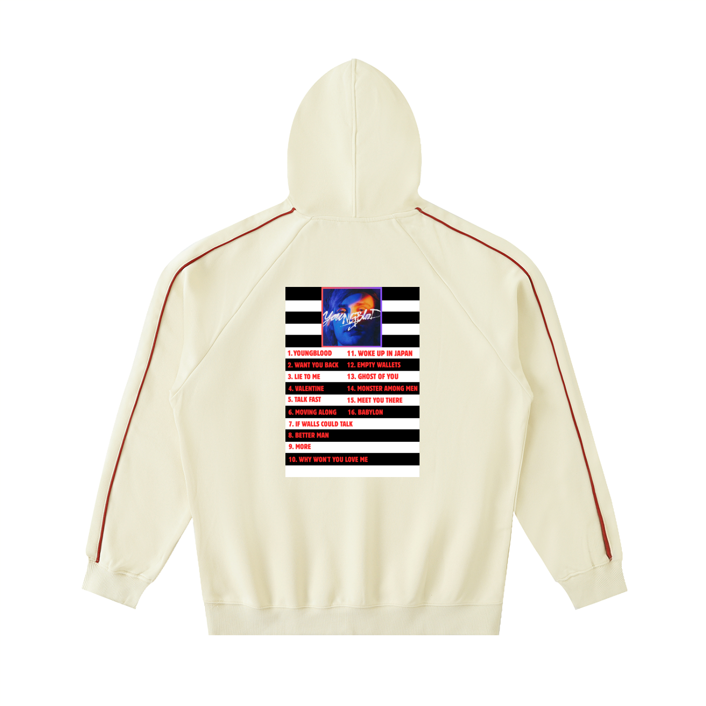 5SOS | Michael Clifford | Youngblood Raglan Hoodie | Fan Made