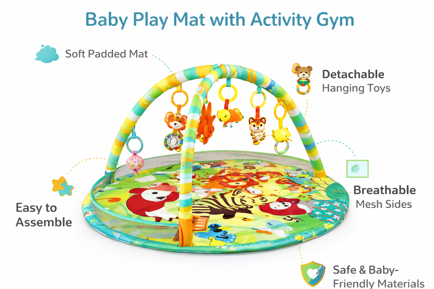 Baby Activity Play Gym & Crawling Mat
