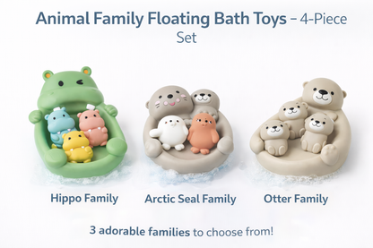 Animal Family Floating Bath Toys – 4-Piece Set