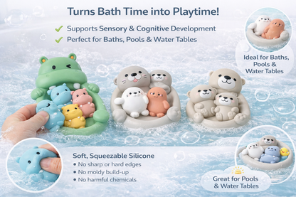 Animal Family Floating Bath Toys – 4-Piece Set