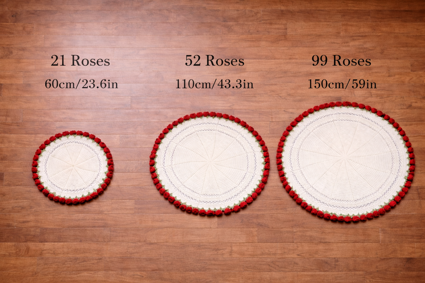 Rose Bouquet Blanket – Handmade Crochet Floral Blanket Gift for Valentine’s Day