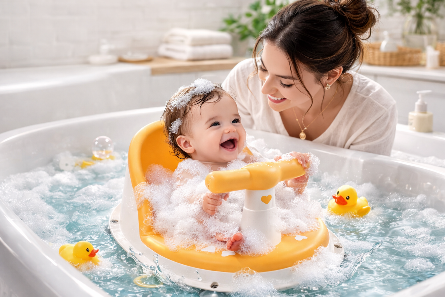 SecureSit™ Baby Bath Support Seat – Anti-Slip Suction Base