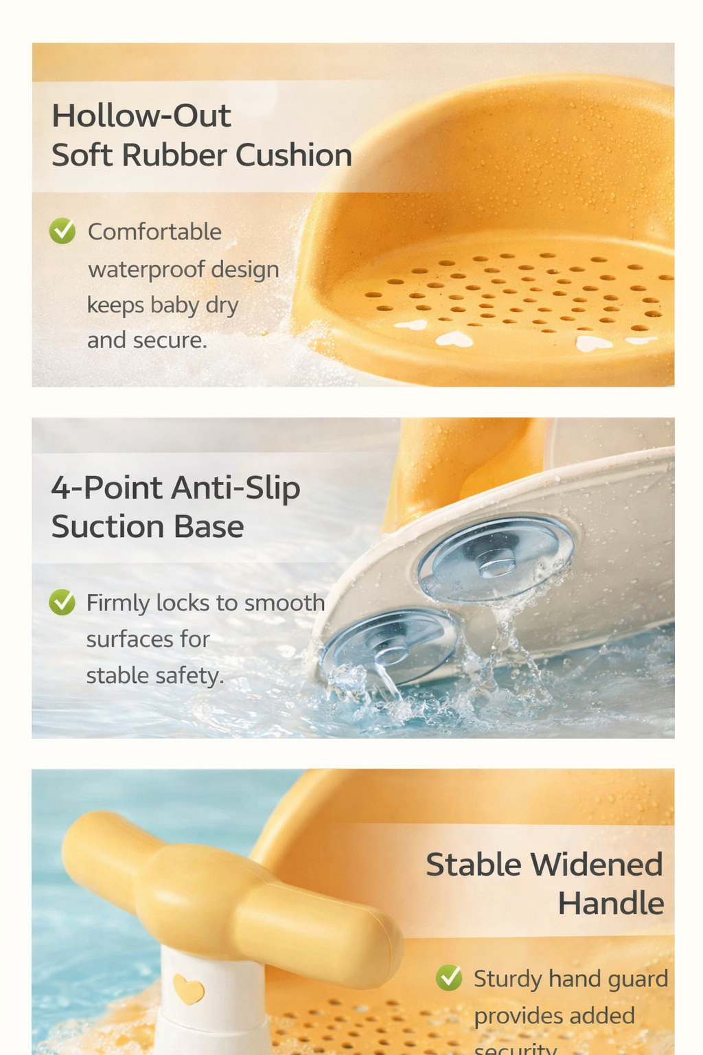 SecureSit™ Baby Bath Support Seat – Anti-Slip Suction Base