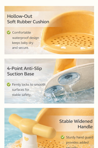 SecureSit™ Baby Bath Support Seat – Anti-Slip Suction Base