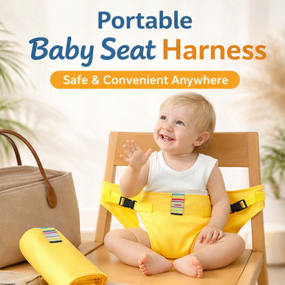 Portable Baby Dining Seat – Adjustable Safety Strap for High Chairs & Travel