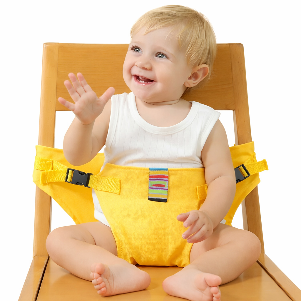Portable Baby Dining Seat – Adjustable Safety Strap for High Chairs & Travel