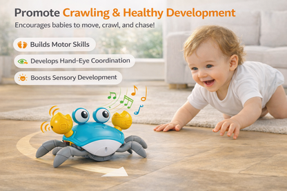 Run-Away Crawling Crab Toy | Encourages Baby Movement & Play