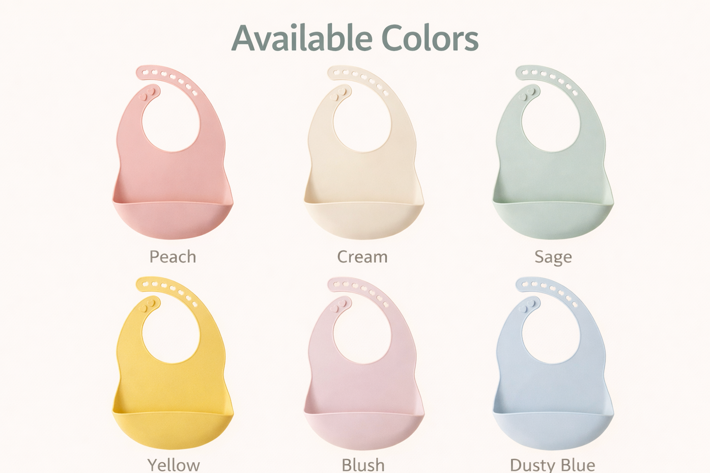 Silicone Baby Feeding Bibs with Food Catcher (2-Pack)