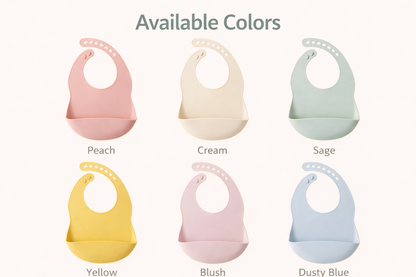 Silicone Baby Feeding Bibs with Food Catcher (2-Pack)