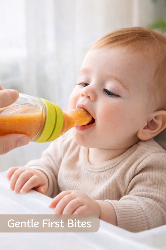 Baby Silicone Squeeze Spoon Feeder – Easy First Feeding Bottle