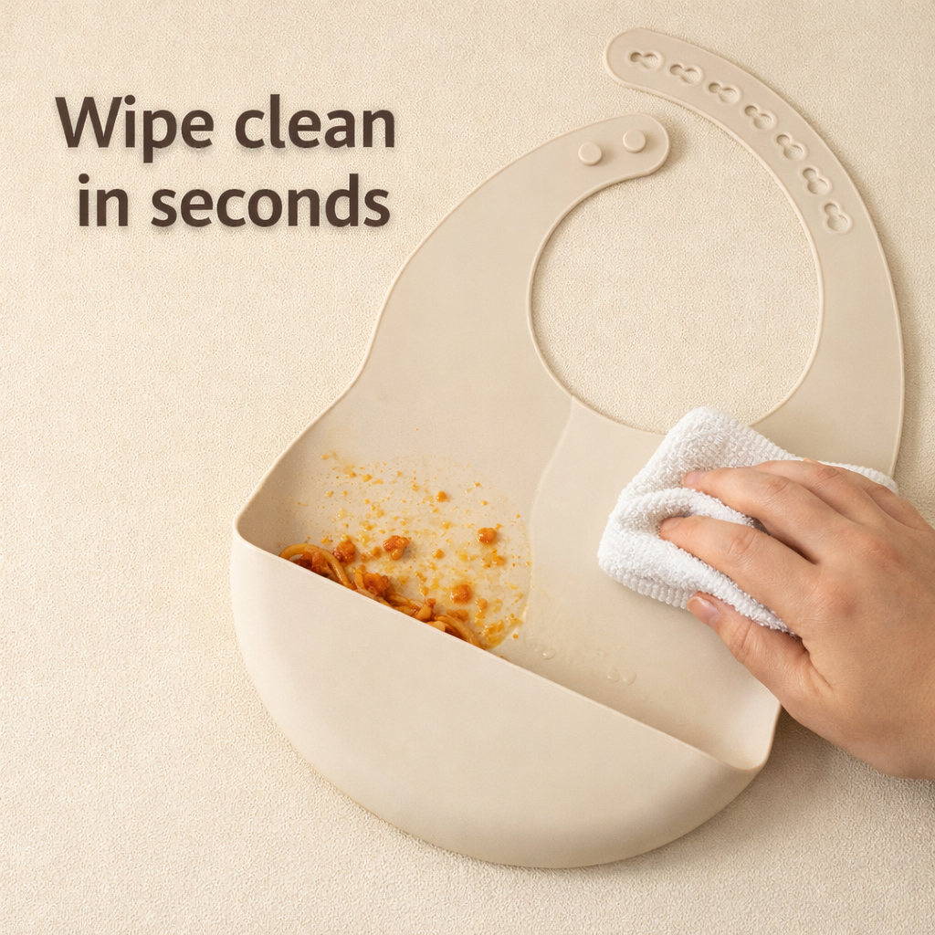 Silicone Baby Feeding Bibs with Food Catcher (2-Pack)