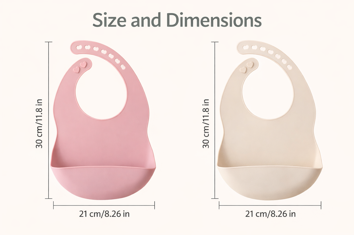Silicone Baby Feeding Bibs with Food Catcher (2-Pack)
