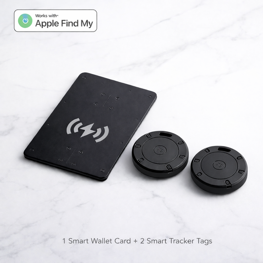Complete Tracker Bundle — Smart Card + 2 Tags | Never Lose Your Wallet, Keys or Luggage Again