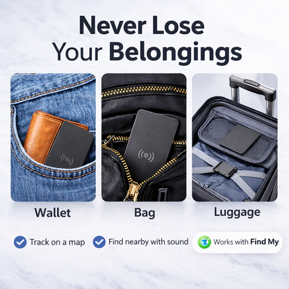 Smart Wallet Tracker Card — Apple Find My Certified | Never Lose Your Wallet Again