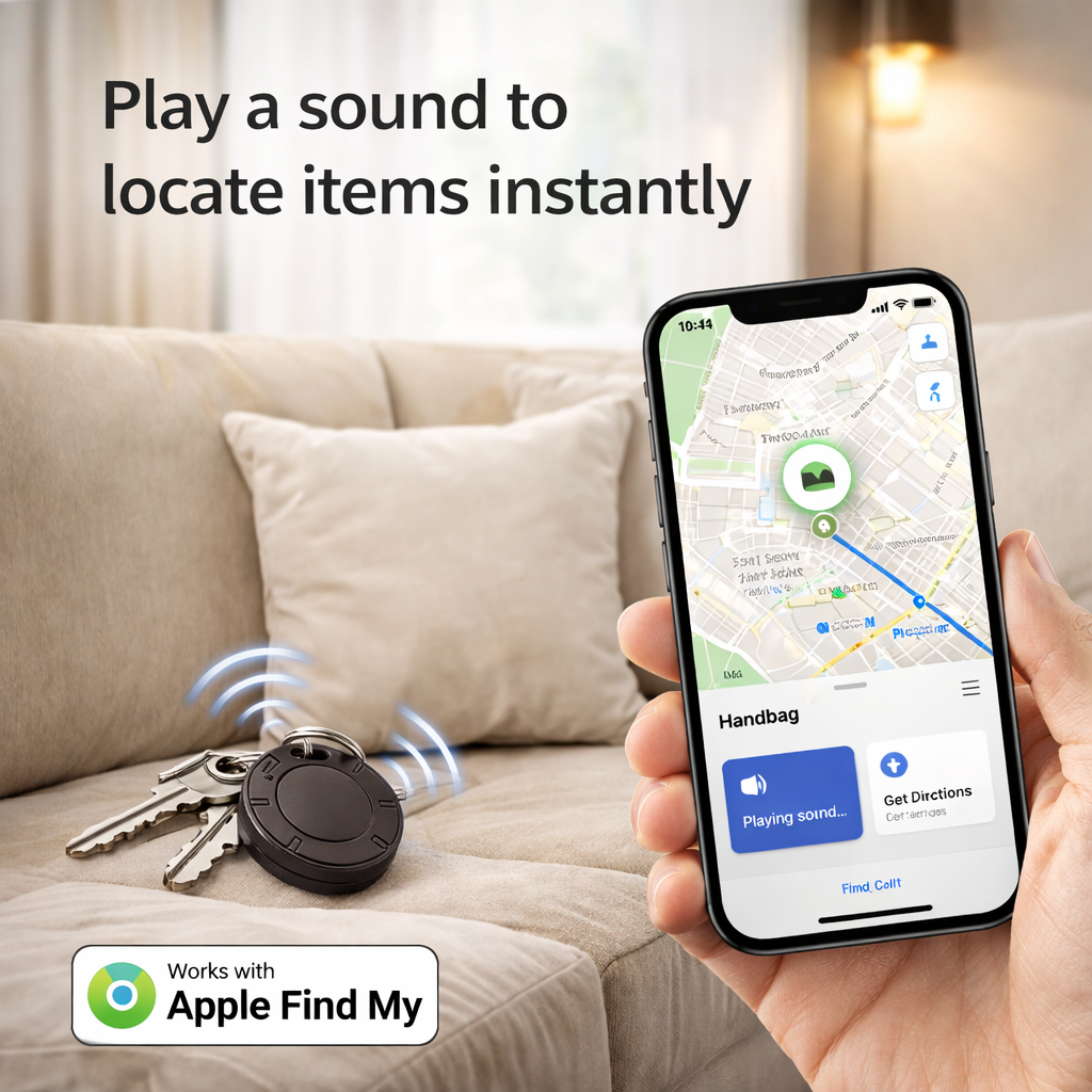 Smart Tracker Tag — Apple Find My Certified | Track Your Keys, Bike & Luggage Anywhere