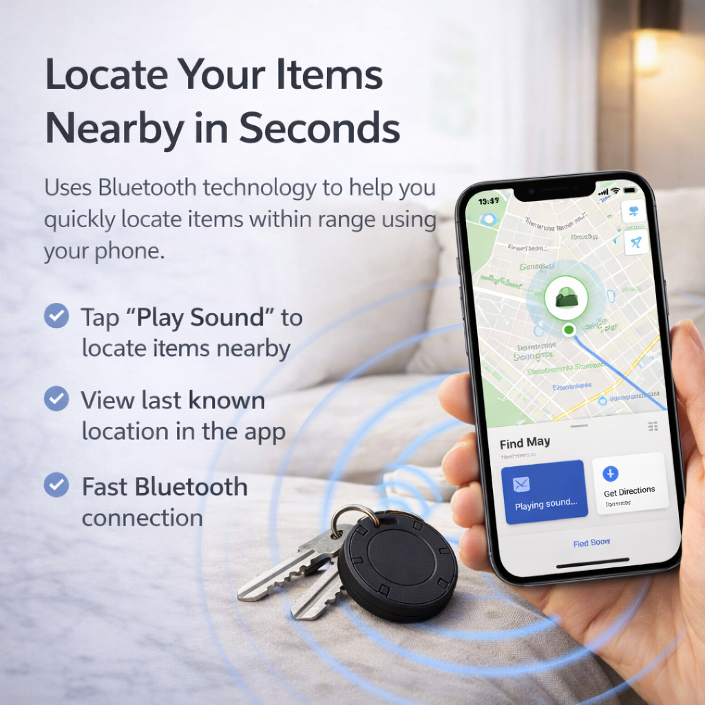 Smart Tracker Tag — Apple Find My Certified | Track Your Keys, Bike & Luggage Anywhere
