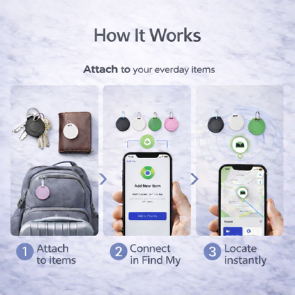Smart Tracker Tag — Apple Find My Certified | Track Your Keys, Bike & Luggage Anywhere