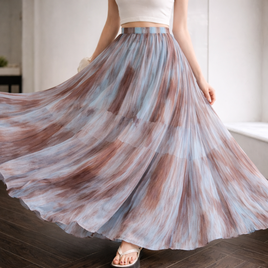 Watercolour Flow Maxi Skirt