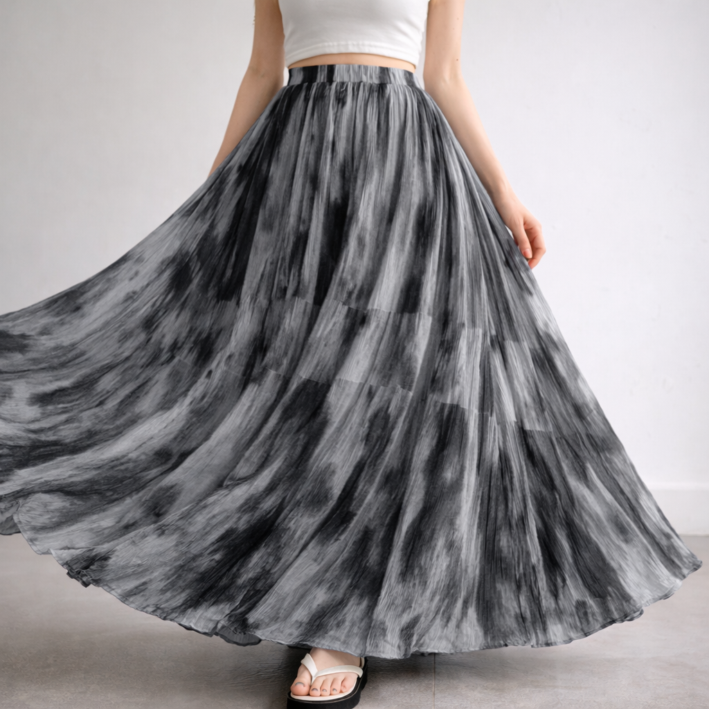 Watercolour Flow Maxi Skirt