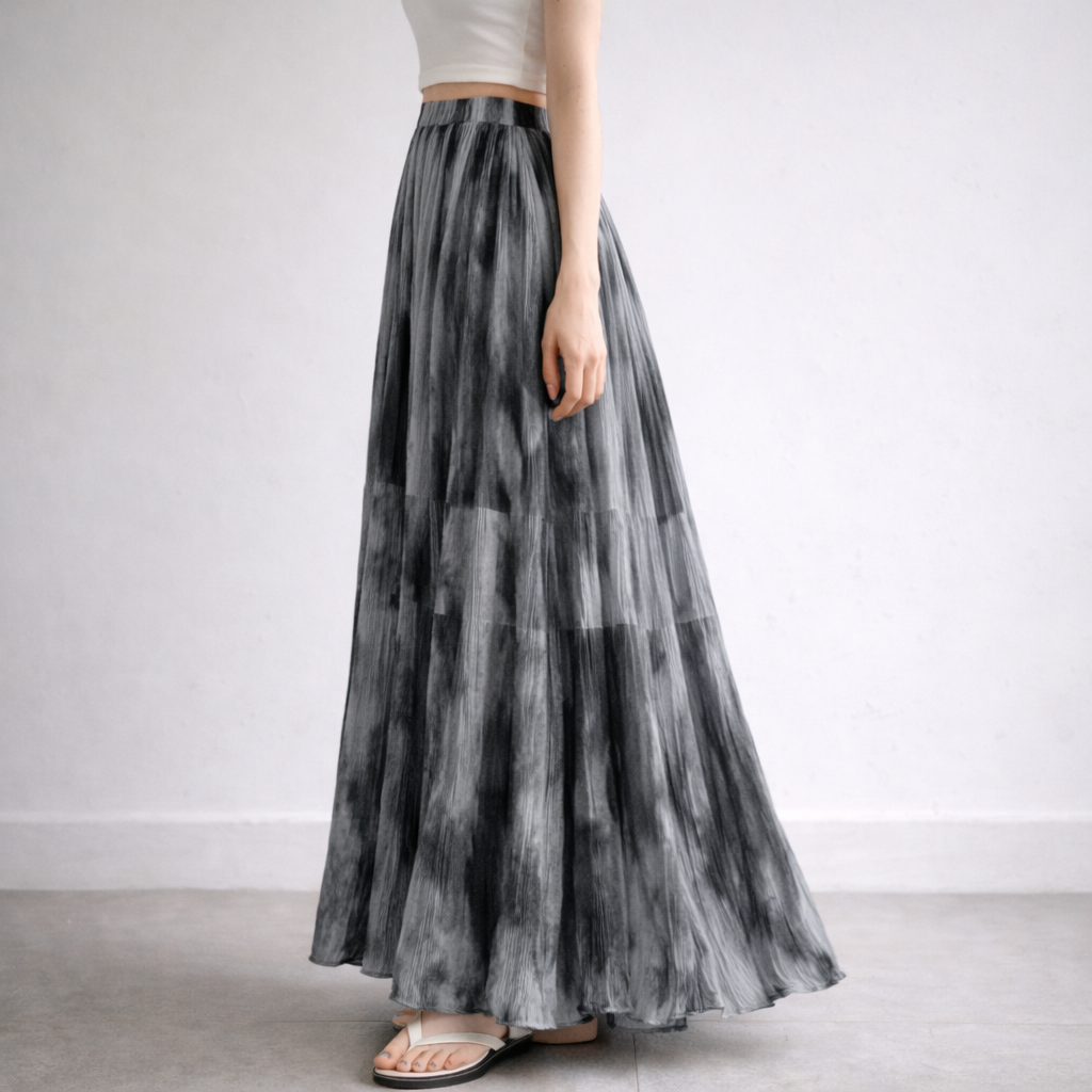 Watercolour Flow Maxi Skirt