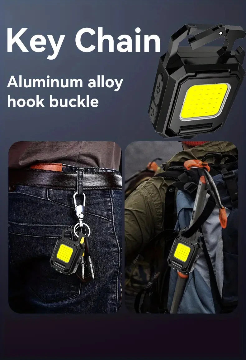 Pro COB Keychain Light - 1000 Lumens, Waterproof