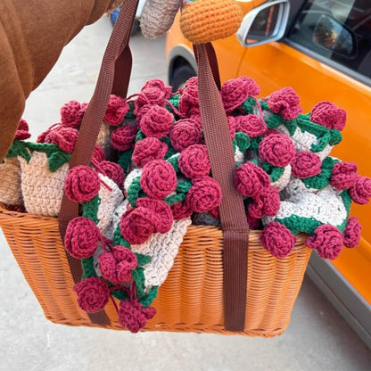Rose Bouquet Blanket – Handmade Crochet Floral Blanket Gift for Valentine’s Day