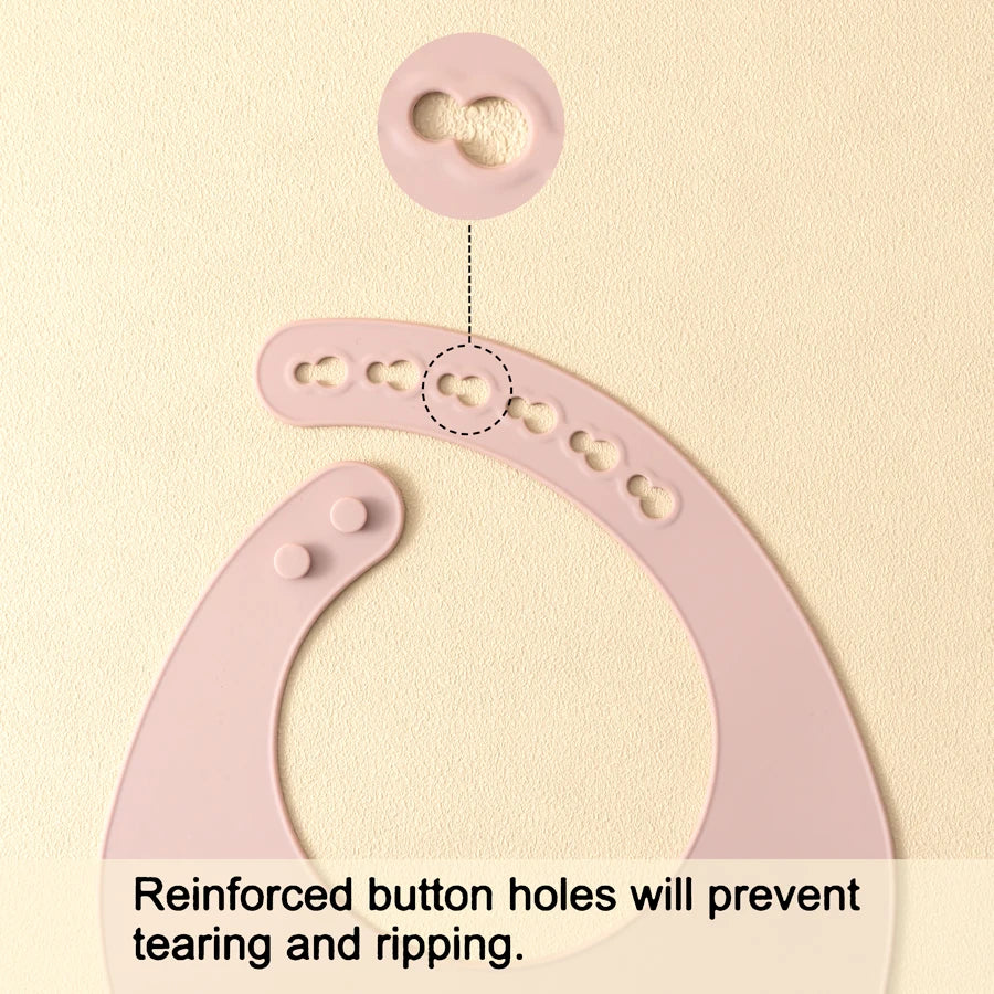 Silicone Baby Feeding Bibs with Food Catcher (2-Pack)
