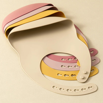 Silicone Baby Feeding Bibs with Food Catcher (2-Pack)