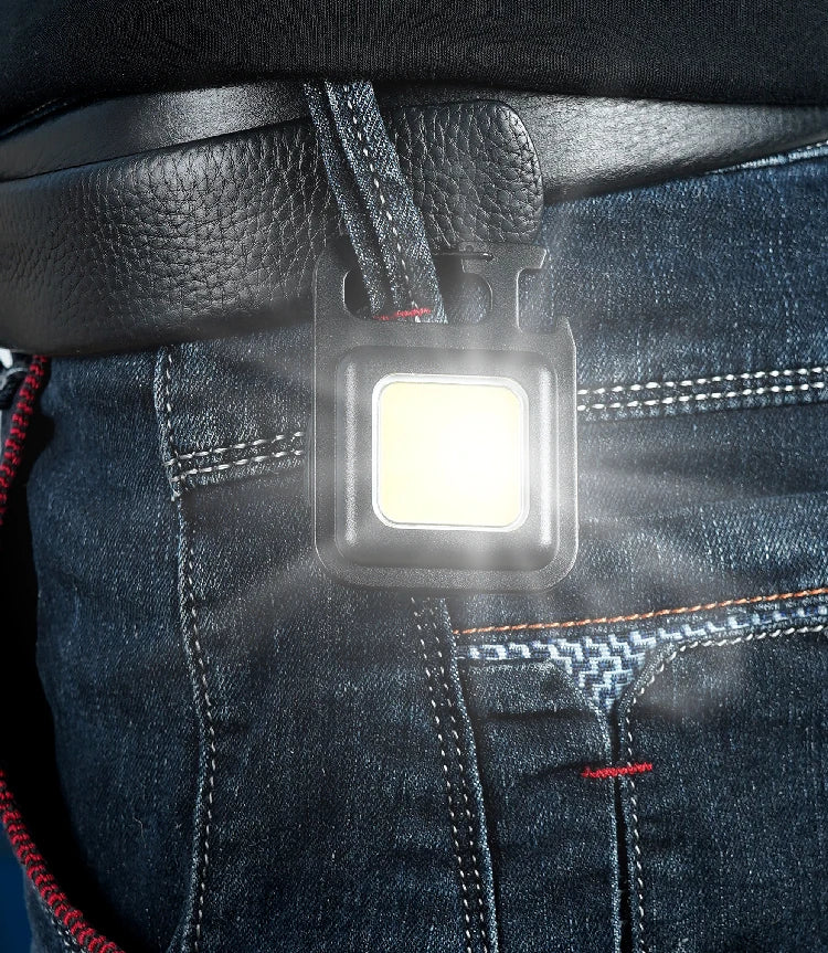 Mini COB Keychain Light - 7 Modes | Magnetic | Bottle Opener | USB-C Rechargeable