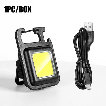 Mini COB Keychain Light - 7 Modes | Magnetic | Bottle Opener | USB-C Rechargeable