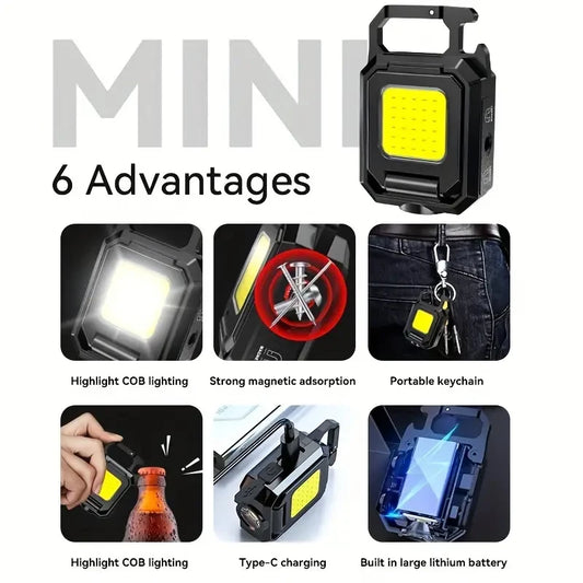 Pro COB Keychain Light - 1000 Lumens, Waterproof
