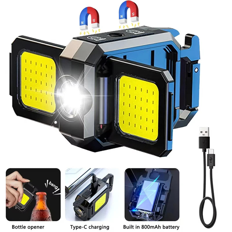 Pro COB Keychain Light - 1000 Lumens, Waterproof