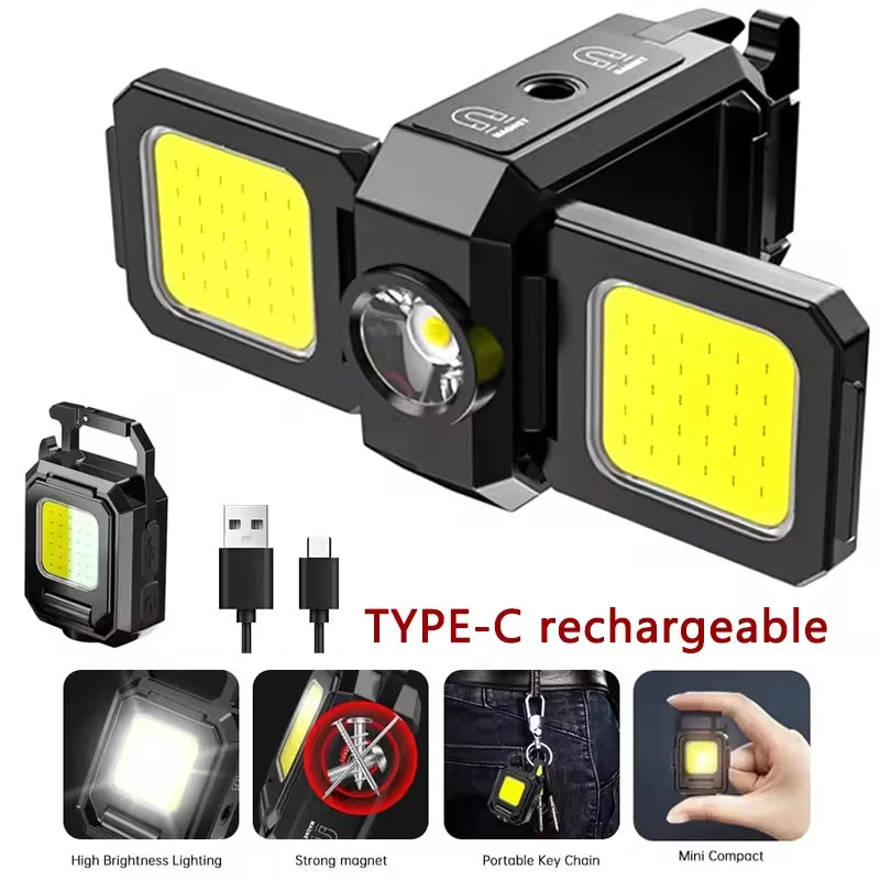 Pro COB Keychain Light - 1000 Lumens, Waterproof