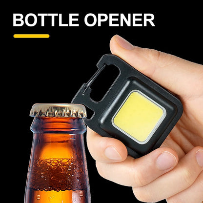 Mini COB Keychain Light - 7 Modes | Magnetic | Bottle Opener | USB-C Rechargeable