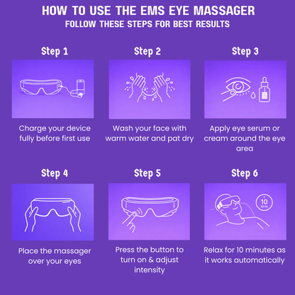 EMS Red Light Eye Massager — Reduce Dark Circles & Wrinkles