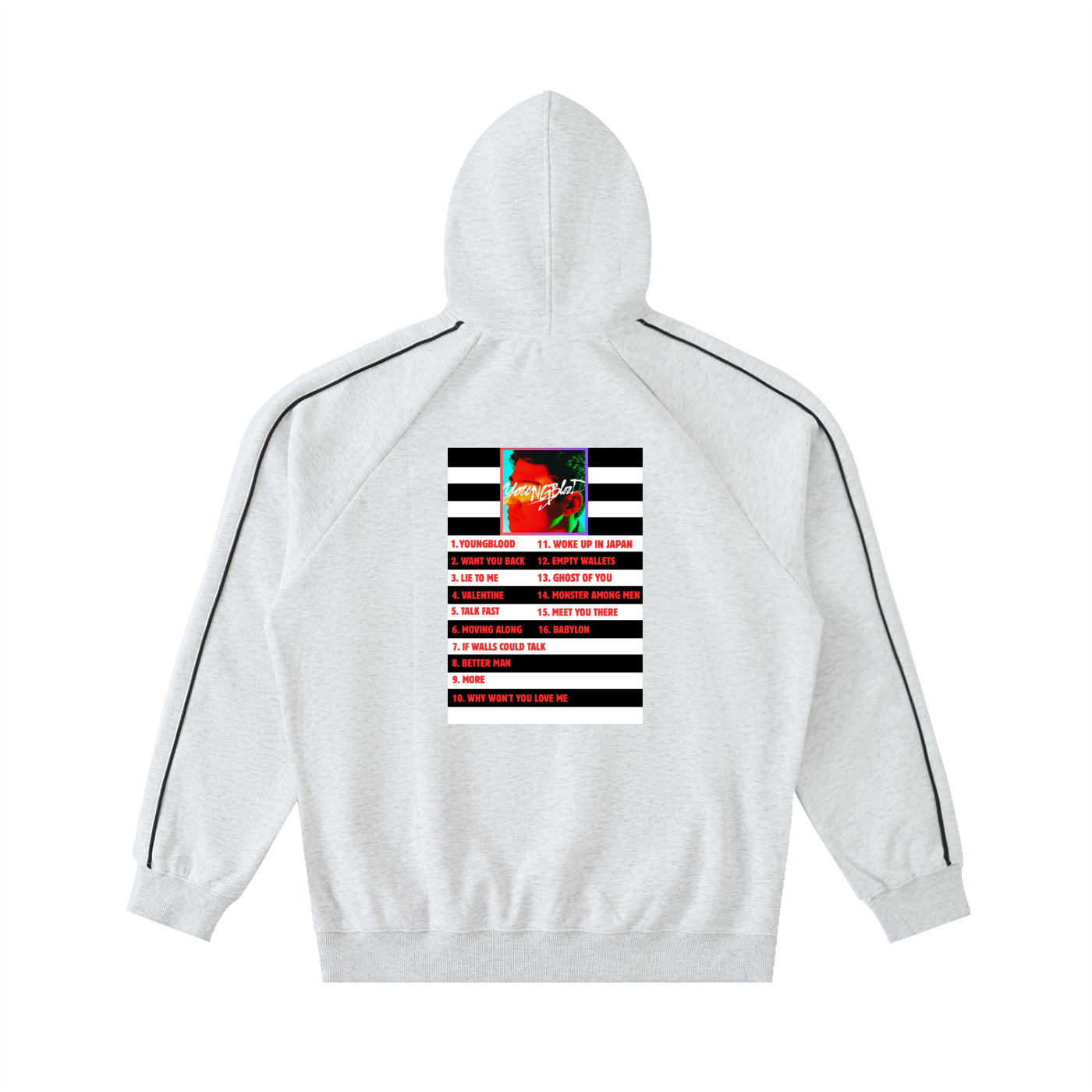 5SOS | Calum Hood | Youngblood Raglan Hoodie | Fan Made