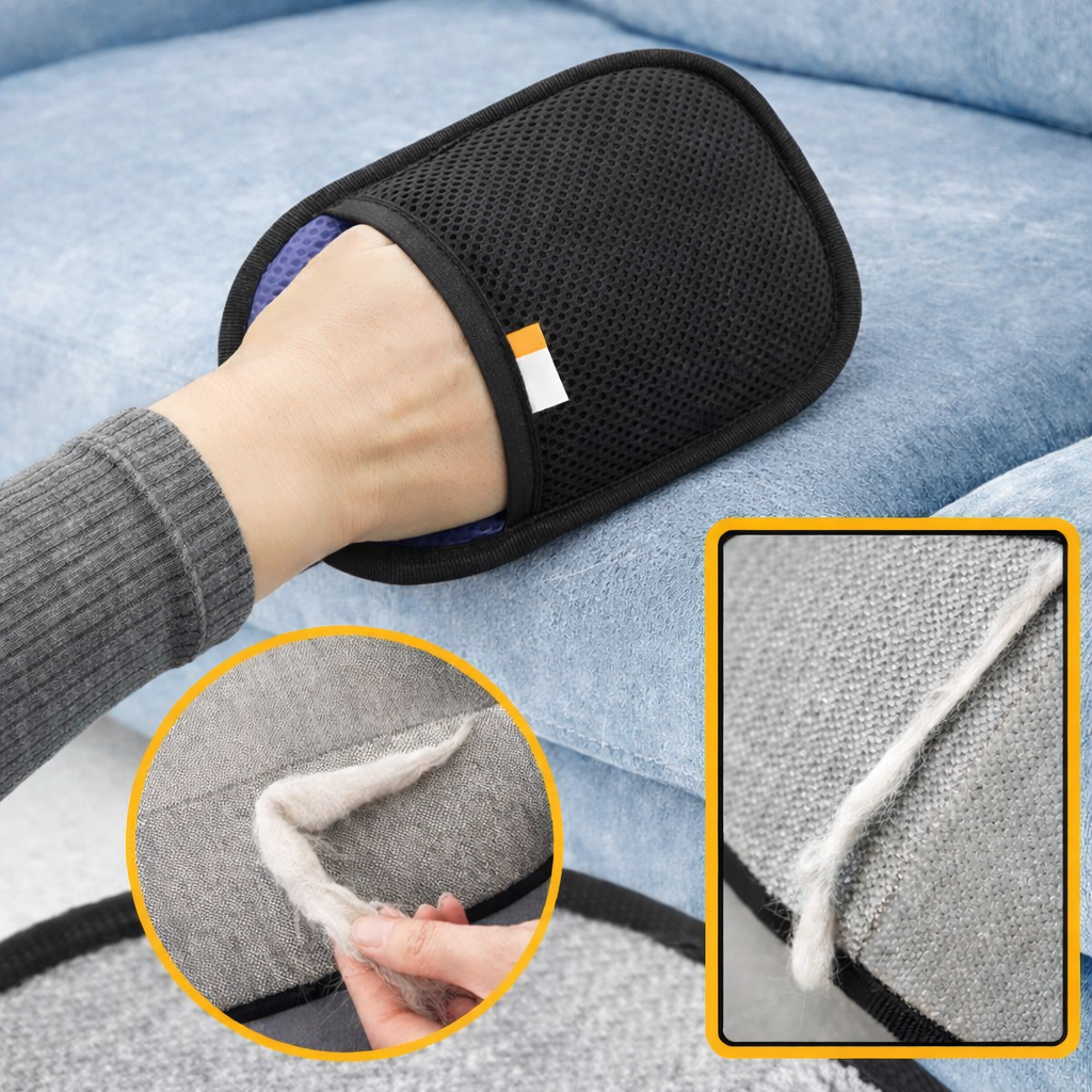 Pet Hair Removal Glove - Works on Furniture, Clothes & Carpets